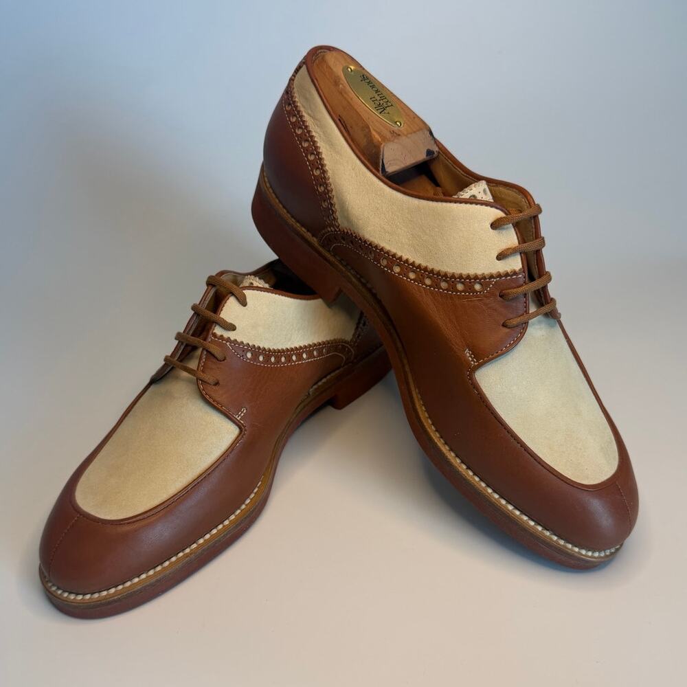 NWOT Gucci Two-Tone Spectator Derby Made in Italy NOS VINTAGE EU 41 US 7.5 D